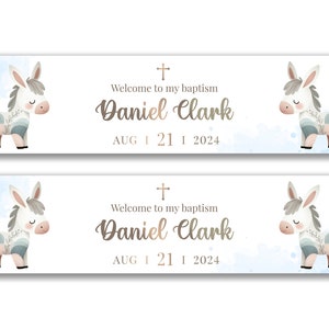 Personalised Baptism/Christening Banners - Any Name, Age and Occasion, Bunting, Event decor, Suprise banner, Party decor event banners