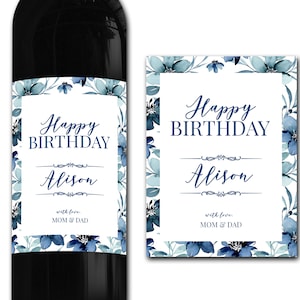 Étiquette de bouteille de vin personnalisée 21e/30e/40e/50e idéal célébration/anniversaire/anniversaire/cadeau de mariage autocollant d'étiquette de bouteille personnalisée