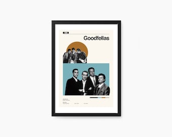 Aangepaste filmprint, retro geïnspireerde filmposter, midcentury modern, retro filmkunstwerk, minimale filmkunst, beste films, minimalistisch