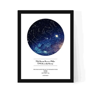 Personnalisé pour l'univers Vous êtes une mère, carte des étoiles pour la fête des mères, impression de ciel nocturne, impression de cadeau pour maman/mère/grand-mère, cadeau pour maman.