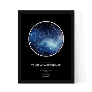 Vous êtes une maman personnalisée, carte des étoiles pour la fête des mères, impression de ciel nocturne, impression de cadeau maman/mère/grand-mère, cadeau pour maman.