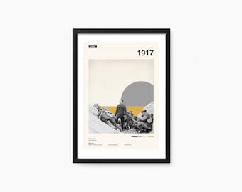 Aangepaste filmprint, retro geïnspireerde filmposter, midcentury modern, retro filmkunstwerk, minimale filmkunst, beste films, minimalistisch