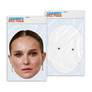 Personalised funny Celebrity face mask  Natalie Portman ready to wear,  fun party gifts unique for fans, novelty face masks