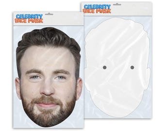 Personalised funny Celebrity face mask Chris Evans ready to wear,  fun party gifts unique for fans, novelty face masks