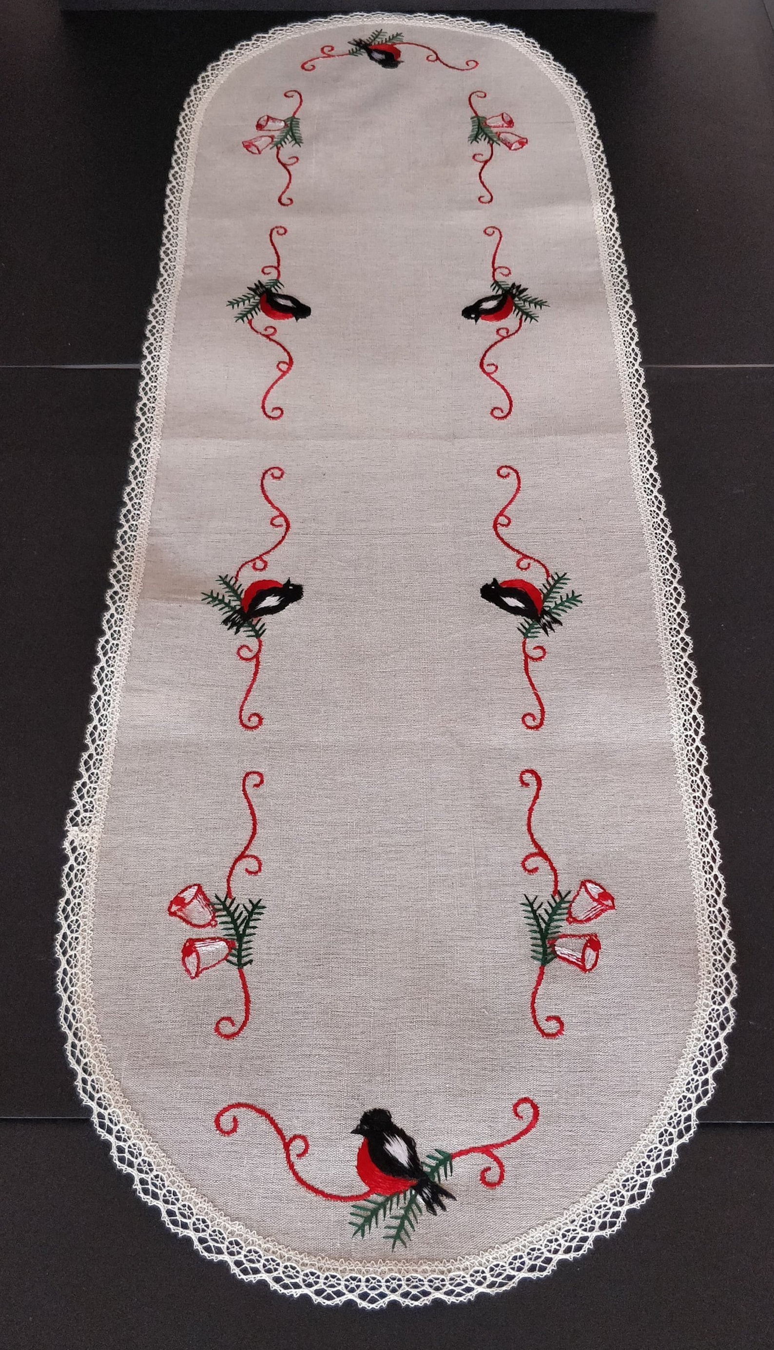 One of a Kind - Rare Vintage Christmas Runner - DDR Germany -