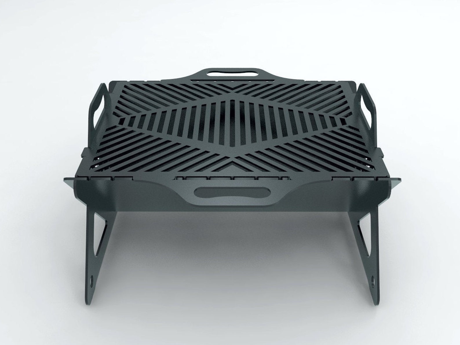 Collapsible Fire Pit Dxf Plan Portable Bbq Mangal DIY Etsy