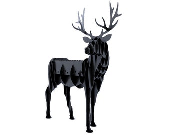 DEER BBQ cnc animal templates, flower stand, cnc laser and plasma cutting plan, dxf file