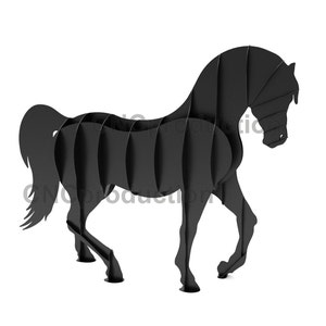 HORSE garden decoration, cnc laser and plasma cutting plan, dxf file