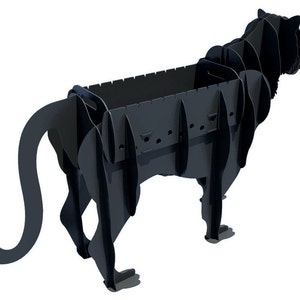 TIGER BBQ cnc animal templates, flower stand, cnc laser and plasma cutting plan, dxf file
