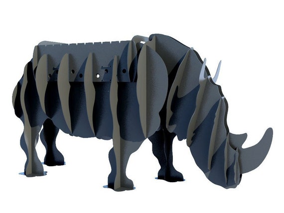 RHINO BBQ DXF Files for CNC Laser or Plasma Cutter Flower Stand 