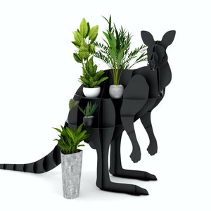 Soporte de flores KANGAROO - plan dxf corte láser archivo decoración del hogar diseño de interiores, plantilla digital