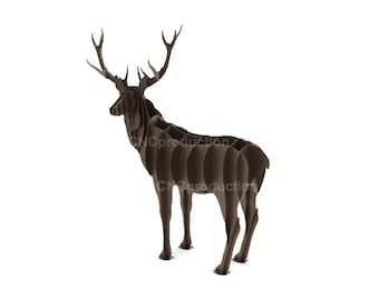 DEER garden decoration, cnc laser and plasma cutting plan, dxf file