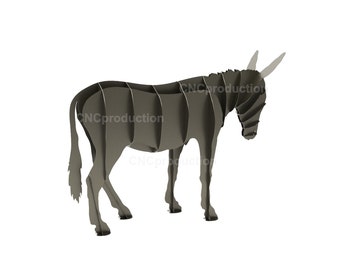 DONKEY garden decoration, cnc laser and plasma cutting plan, dxf file