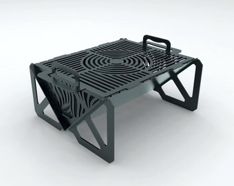 Fire Pit dxf plan, Collapsible bbq, Portable barbeque, template for laser cutting, CNC file fire pit DIY