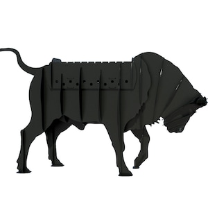 BULL BBQ flower stand, cnc laser and plasma cutting plan, dxf file
