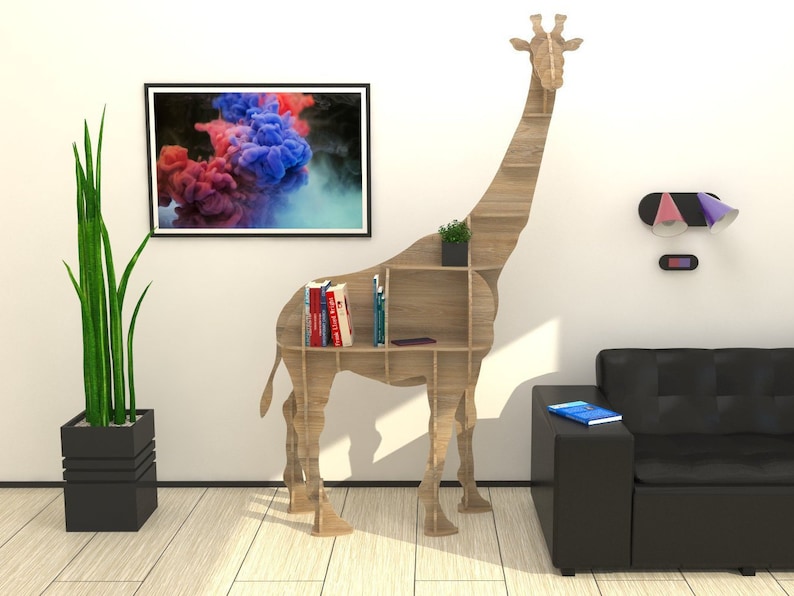 GIRAFFE SHELF dxf plan laser cutting file home decor Etsy
