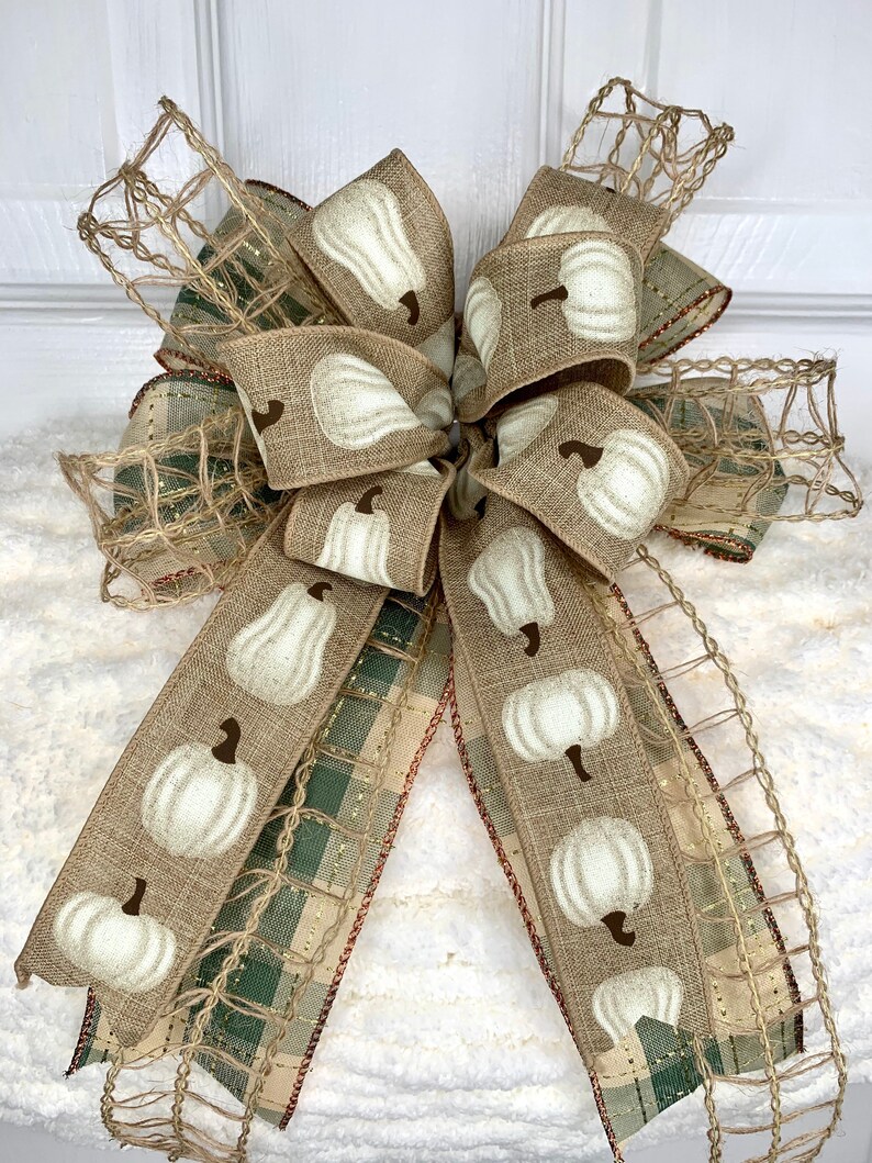 Fall Yarn Pumpkin Door Hanger Autumn Chenille Chunky Yarn Etsy