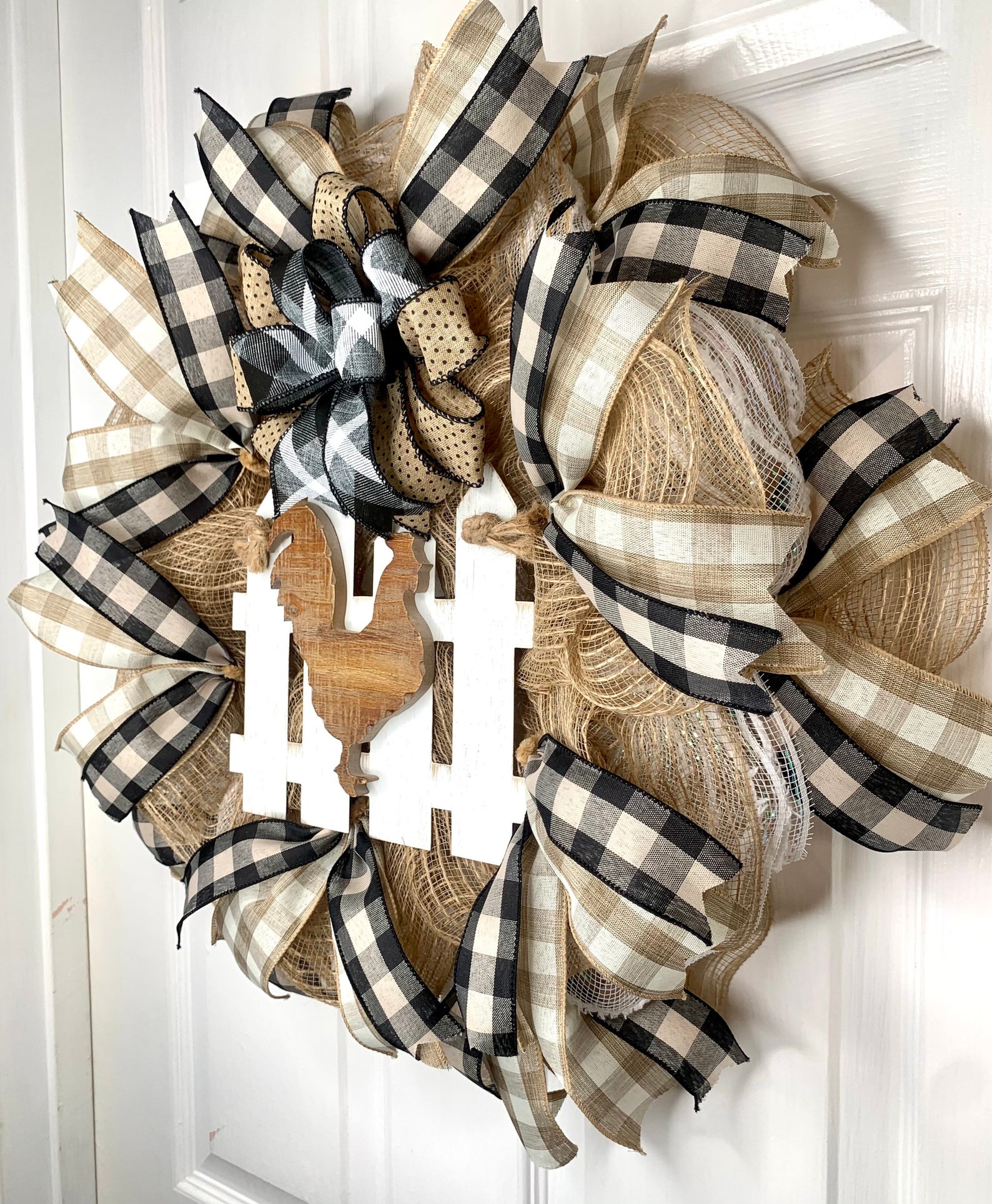 Screen Door Wreath Storm Door Wreath Chicken Wreath Etsy