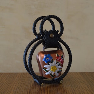 Vintage Metall Serviettenhalter mit Kupfer Glocke, Schreibtisch Glocke, rustikales Dekor, Empfang Glocke, Hand Glocke, Bauernhaus Küche, Vintage Tisch Glocke