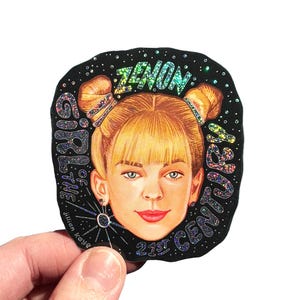 Zenon Girl of the 21st Century glittersticker 3 inch