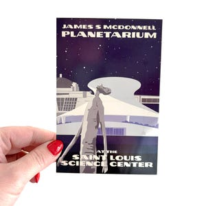 Saint Louis Science Center James S. McDonnell Planetarium 4x6 Postkarte | STL Briefpapier, Midwest Snail Mail