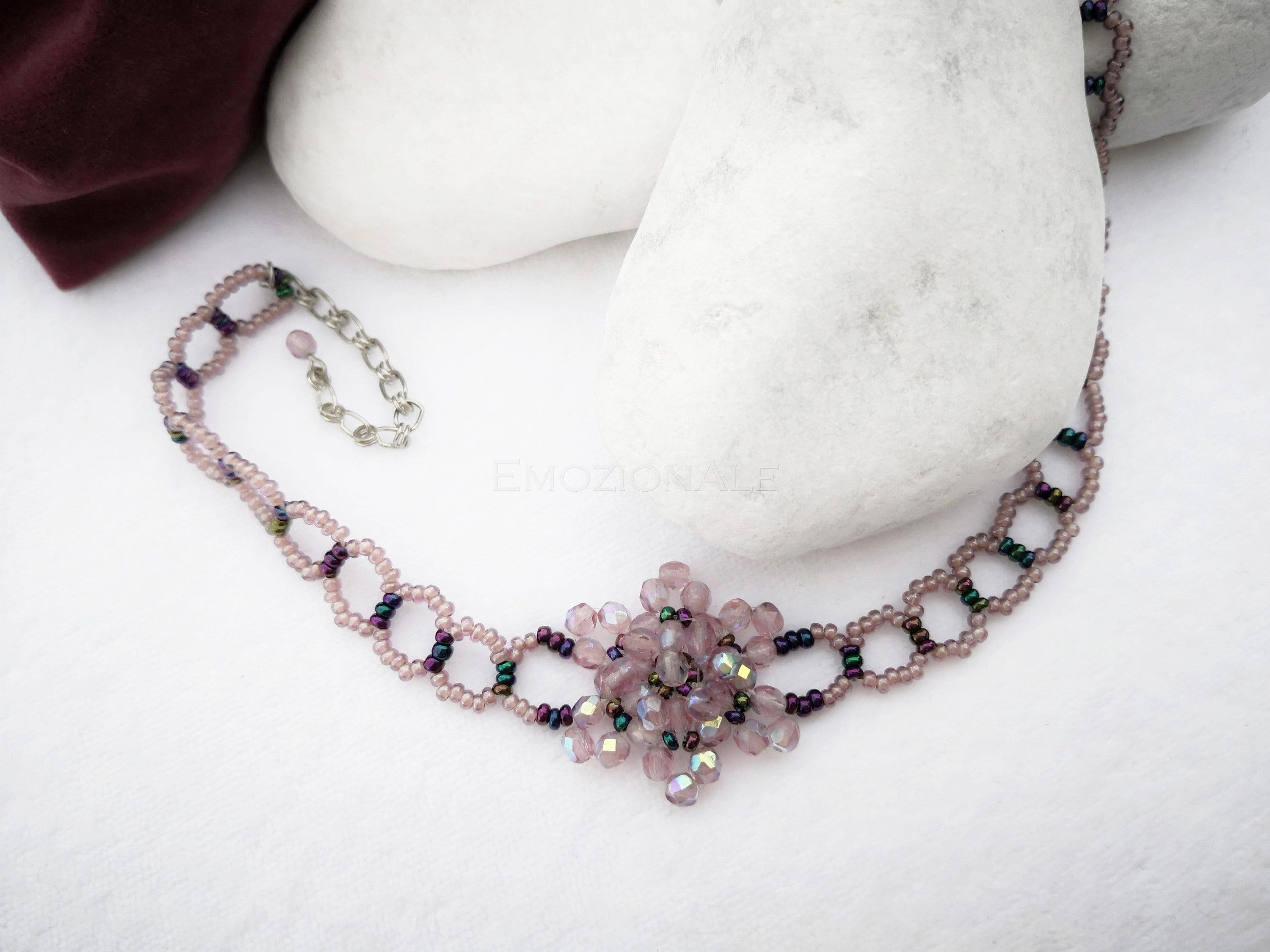 lilac bead necklace