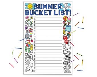 Summer Bucket List Poster 30"x20"