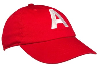 kids red baseball cap