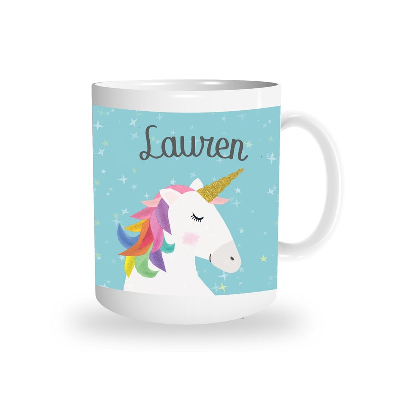 Personalized Unicorn Plate for Girls Cute Toddler Unicorn Plate for Kids Monogrammed with Name BPA Free Unicorn Gift image 6