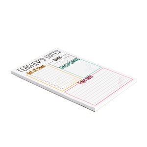 Teacher Appreciation Notepads Teacher Gifts & School Supplies 50 Tear Away Sheets on Premium Paper Made in the USA Cute Planner Agenda image 6