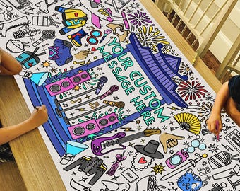 GIANT 6 ft. K-Pop Coloring Banner : Party Decor