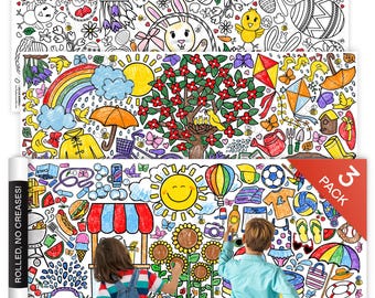3-Pack GIANT 6 ft. Seasons Coloring Banners: Summer, Spring, Easter