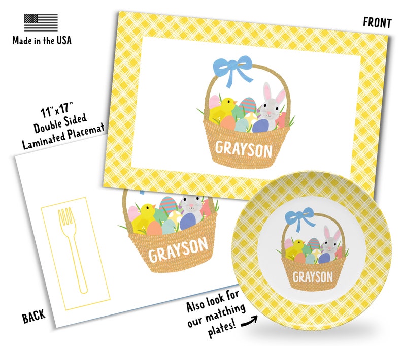 Plato de Pascua personalizado: apto para microondas imagen 4