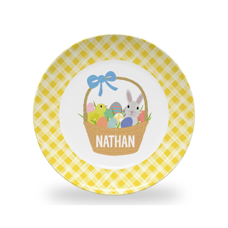 Plato de Pascua personalizado: apto para microondas imagen 1
