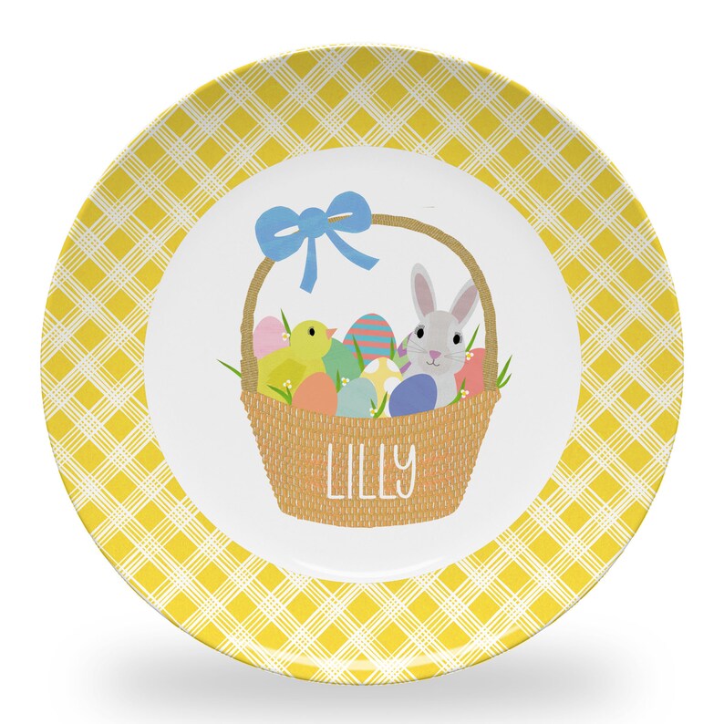 Plato de Pascua personalizado: apto para microondas Playful Font