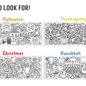 GIANT Thanksgiving Coloring Poster or Table Cover Paper Turkey