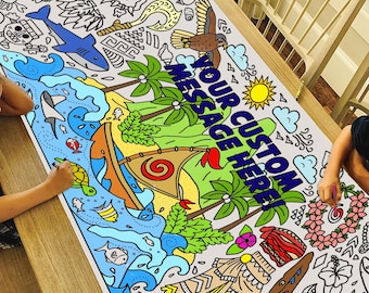 GIANT 6 ft. Island Princess Coloring Banner: Party Decor