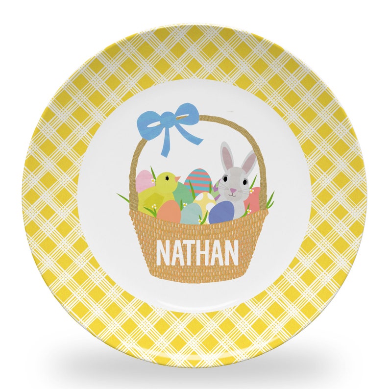 Plato de Pascua personalizado: apto para microondas Bold Font