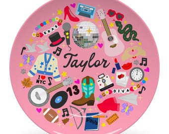 Personalized Eras Diva Plate: Microwave Safe