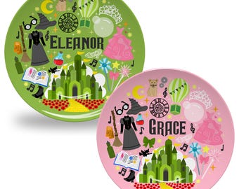 Personalized Witch Friends Plate: Microwave Safe