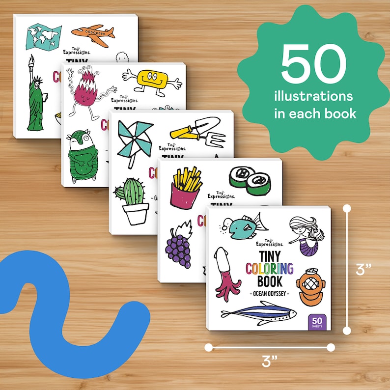 Mini Coloring Books for Adults and Kids : 3-pack & 5 Pack Original ...