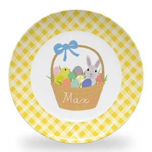 Plato de Pascua personalizado: apto para microondas Script Font