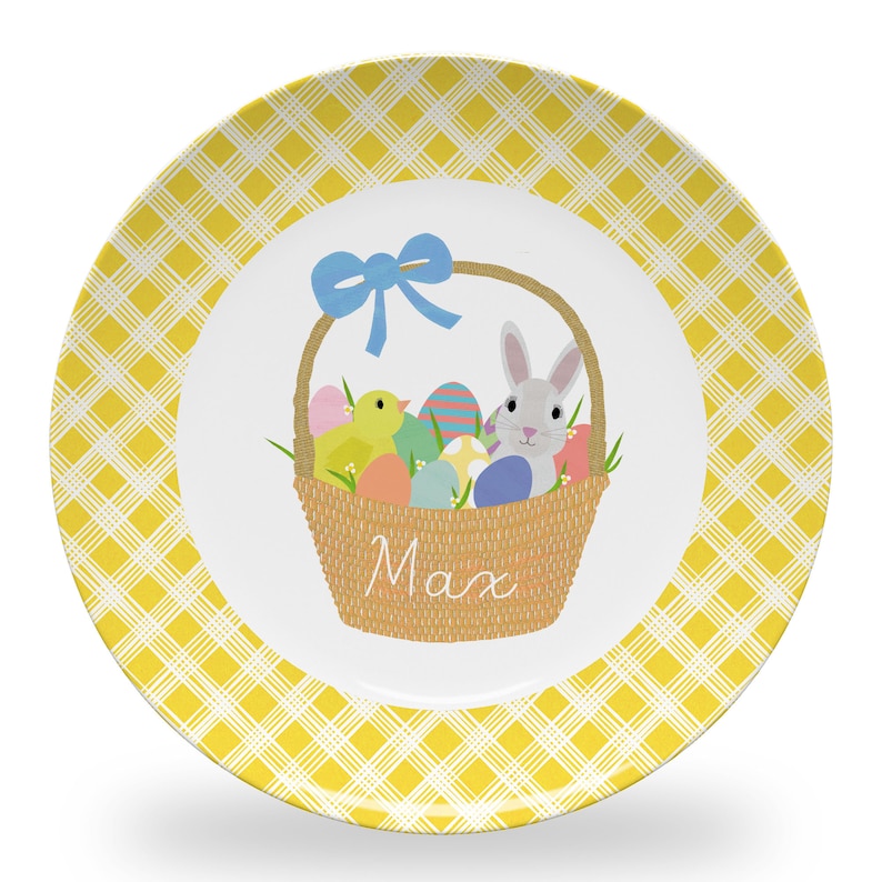 Plato de Pascua personalizado: apto para microondas Script Font