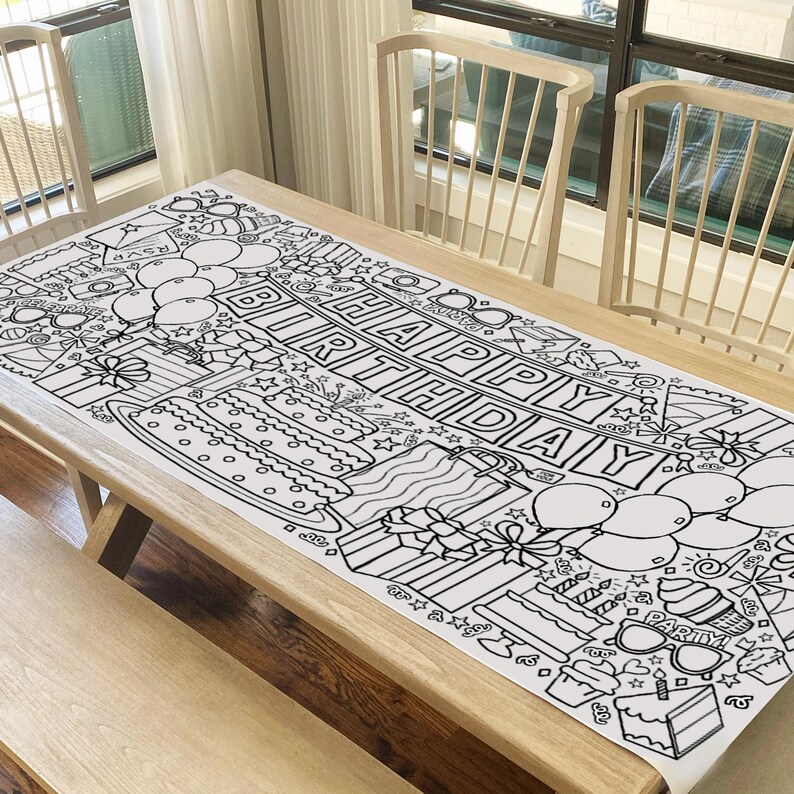 GIANT 6 ft. Birthday Coloring Banner: Personalized Party Decor image 4