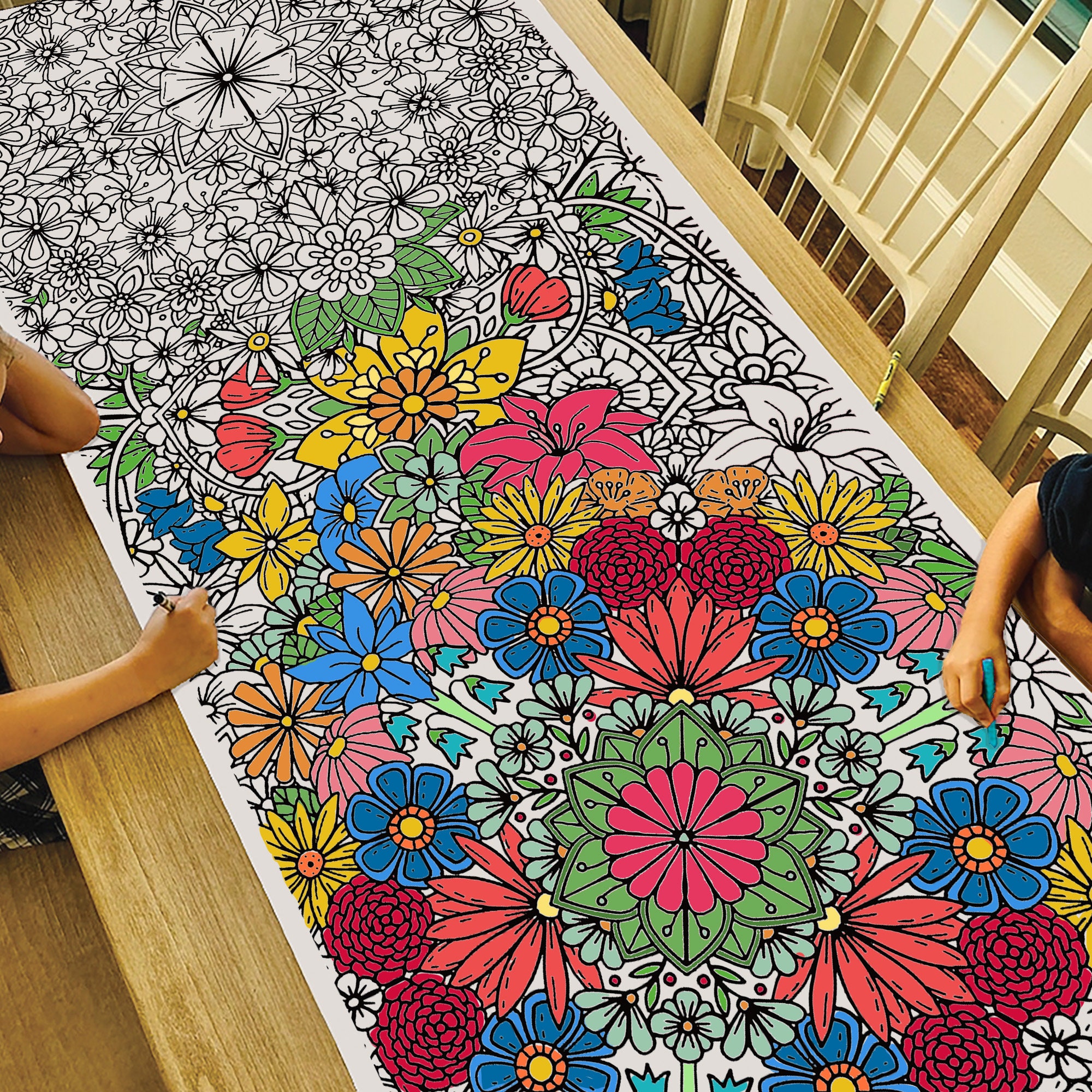 Fuzzy Coloring Posters & Large Velvet Coloring Designs