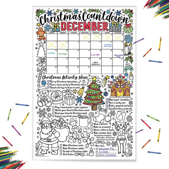 Countdown to Christmas Poster 30"x20"
