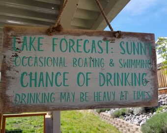 Lake Forecast Handmade Sign