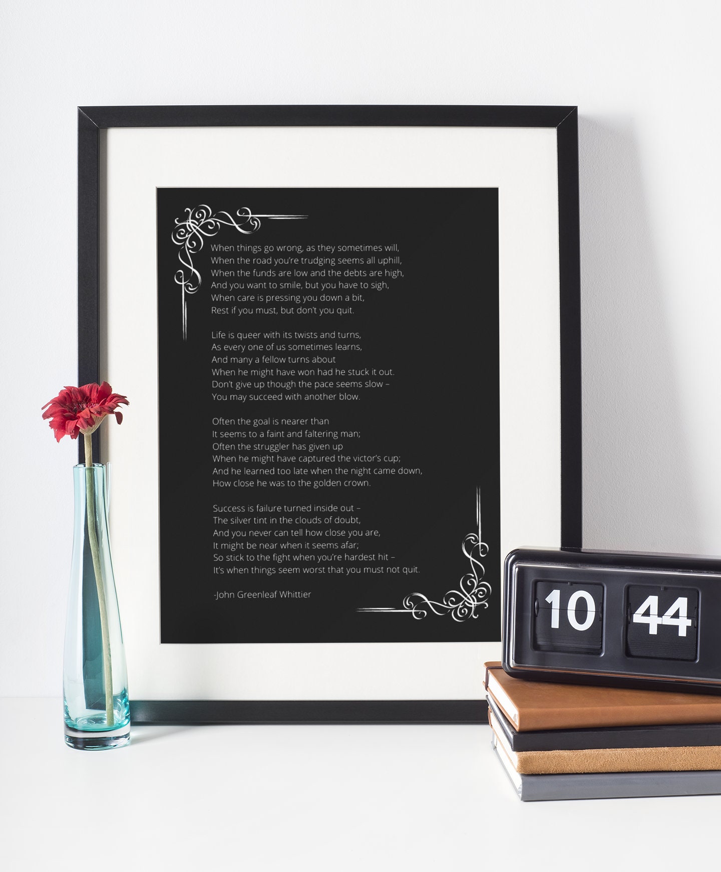 Don't Quit Poem John Greenleaf Whittier Print Inspirational Quotes Wall ...