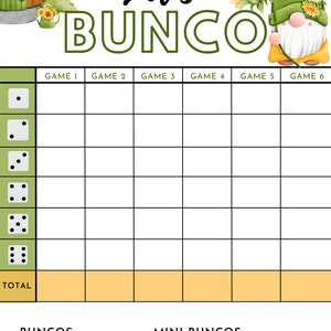Fall Themed Bunco Score Card Sheets Pad Printable Autumn Bunko Score ...