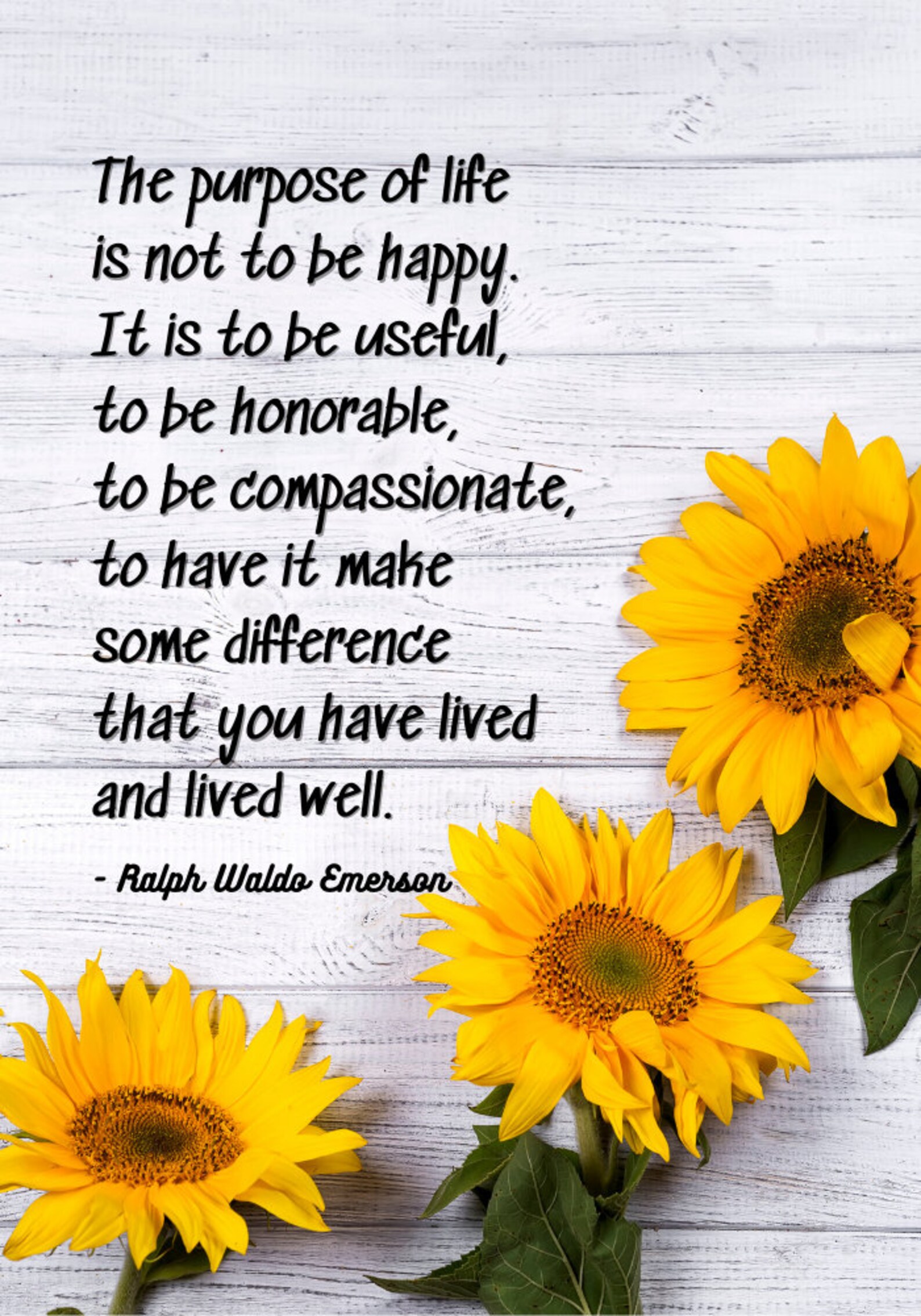 Ralph Waldo Emerson Quote Print, Inspirational Vintage Wall Art ...